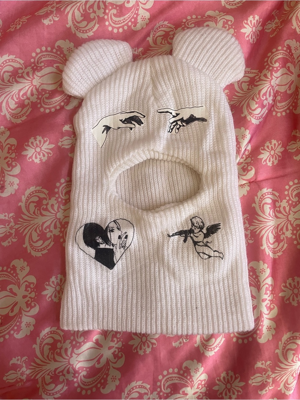 White beanie mask